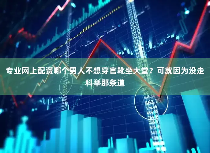 专业网上配资哪个男人不想穿官靴坐大堂？可就因为没走科举那条道